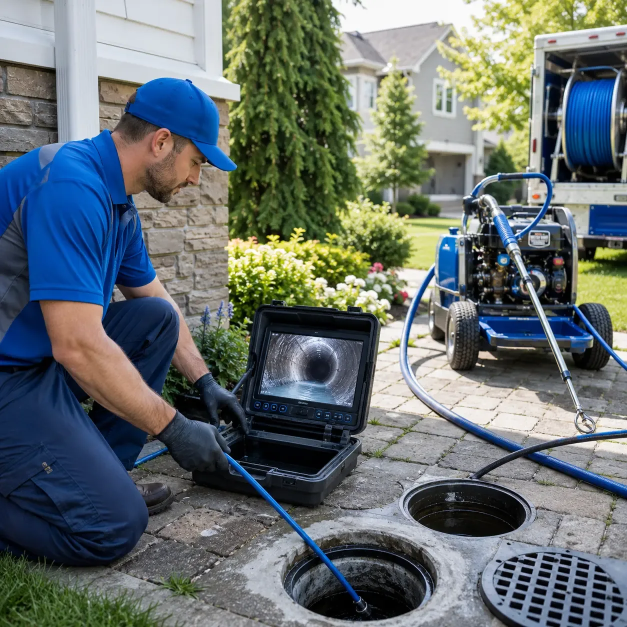 Outdoor drain cleaning professionals serving Lincoln, MI